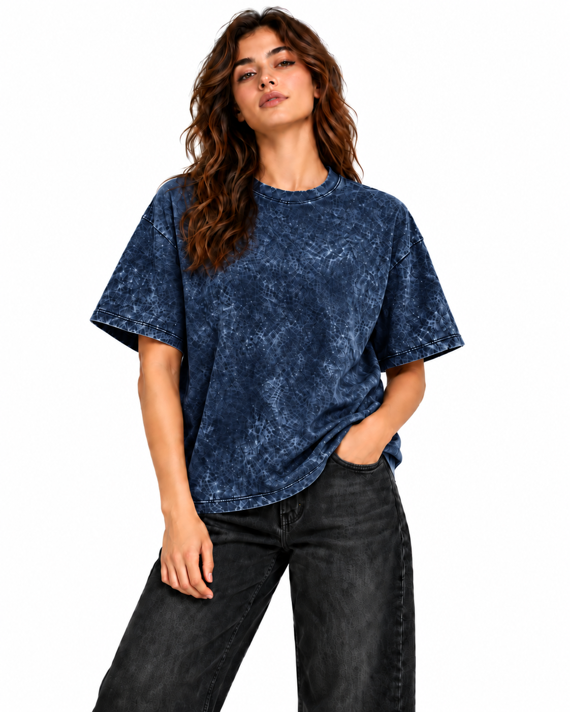 Weekend Oversized Tee Navy Blue