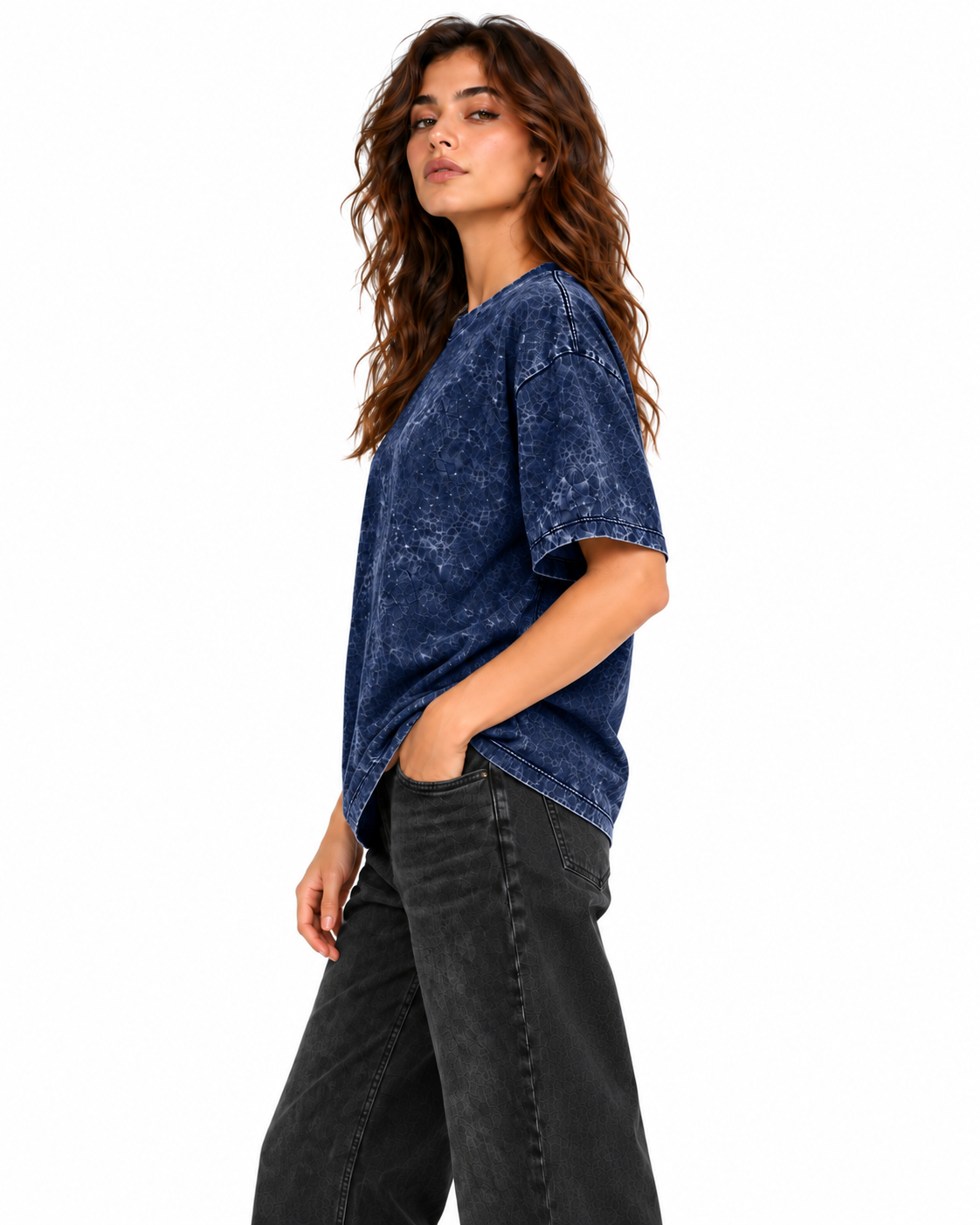 Weekend Oversized Tee Navy Blue