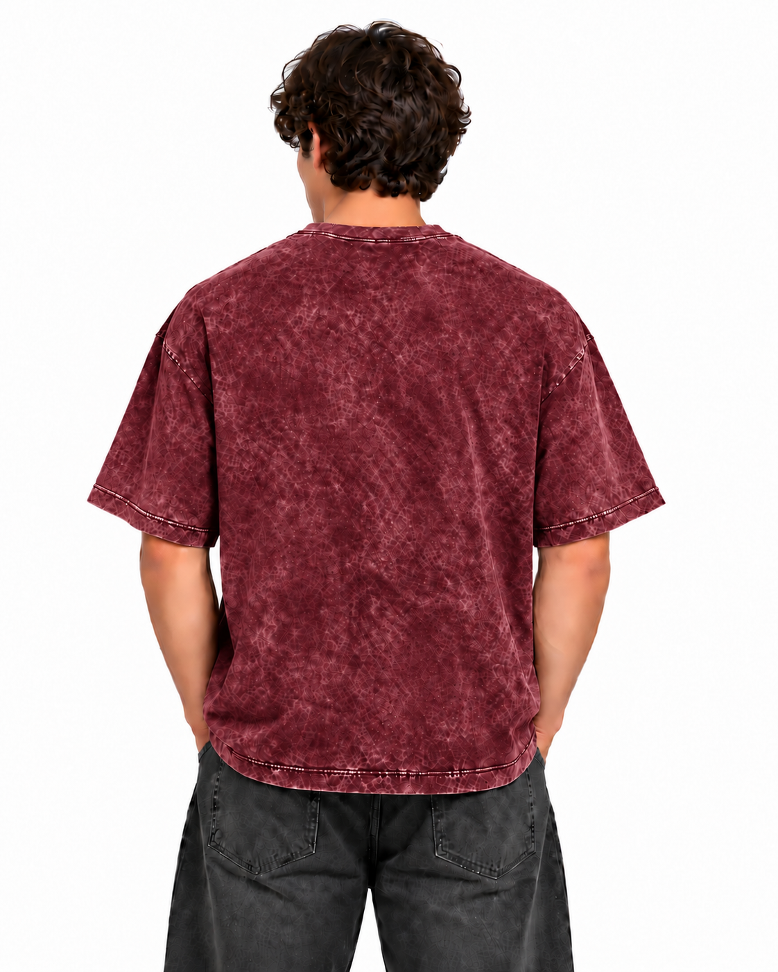 Weekend Oversized Tee Maroon