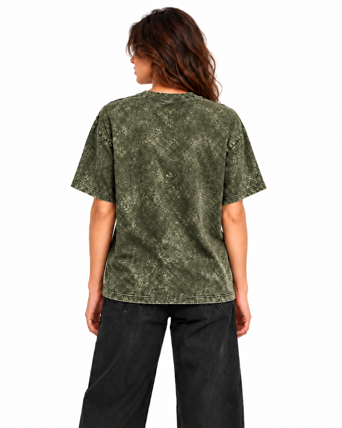 Weekend Oversized Tee Olive Green