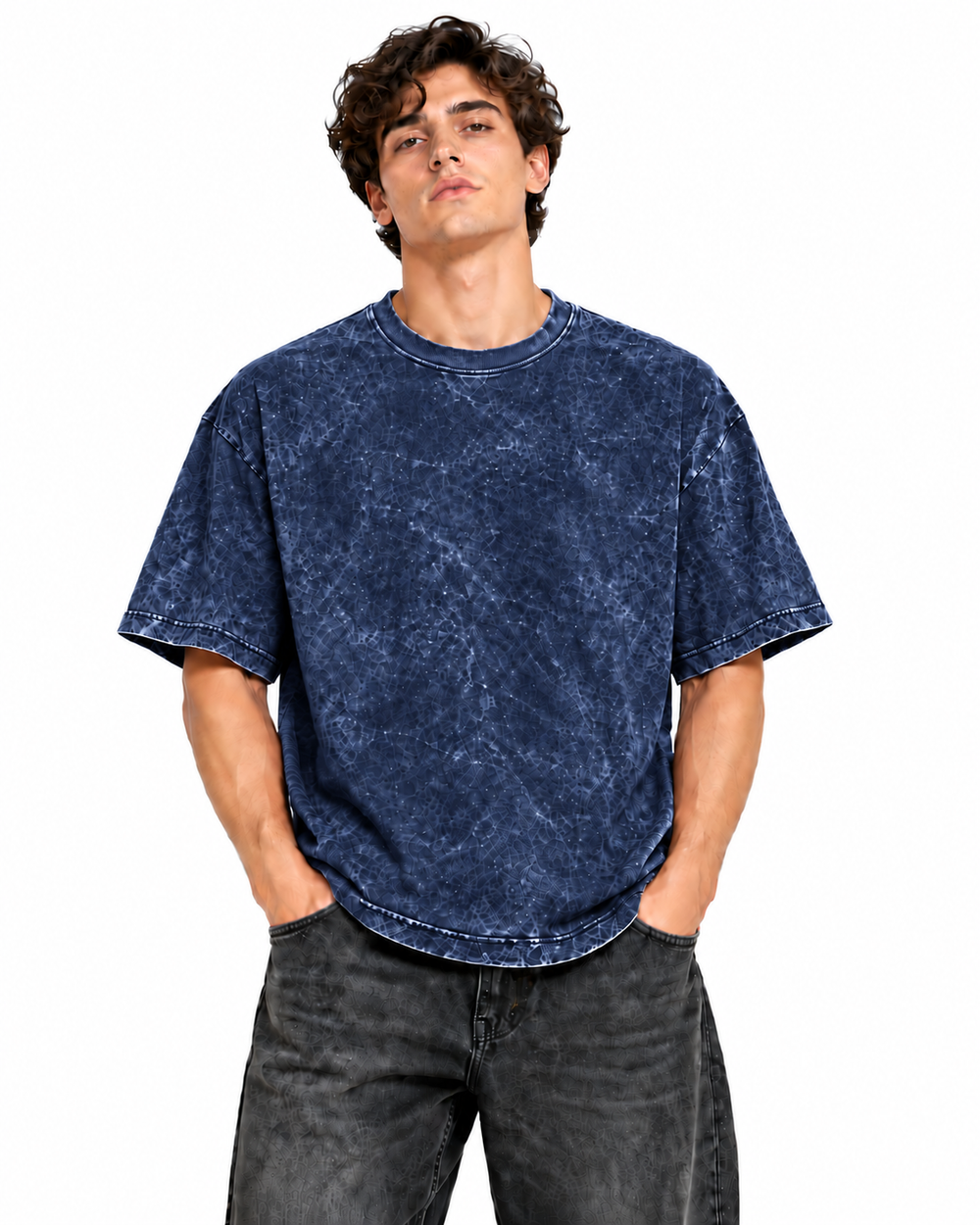 Weekend Oversized Tee Navy Blue