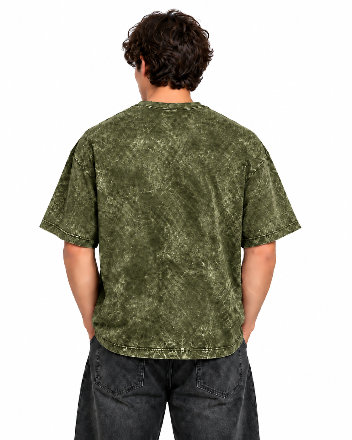 Weekend Oversized Tee Olive Green