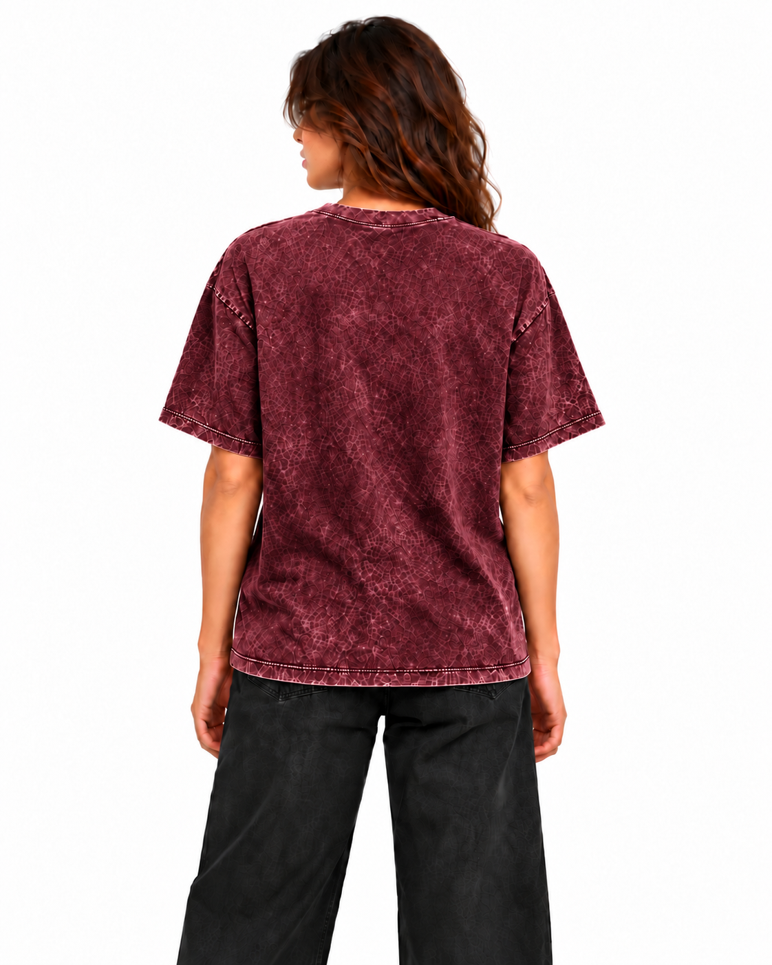 Weekend Oversized Tee Maroon