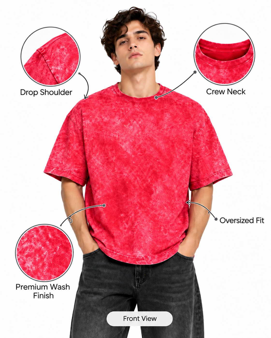 Weekend Oversized Tee Red
